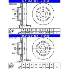 2x ATE BREMSSCHEIBEN 292mm VOLL HINTEN passend für NISSAN LEAF QASHQAI X-TRAIL R