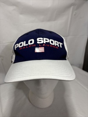 Ralph Lauren Polo Sport USA Flag Cruise Navy White Baseball