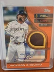 2026 Topps Series 2 Jackson Chourio Rounding The Bases Orange /25/ AUTO