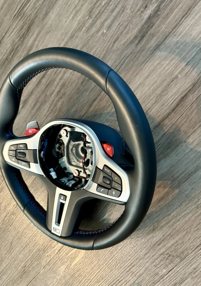 BMW X3M X4M F97 F98 Black Leather Steering Wheel 2020 2021 2022 2023 2024 OEM - Image 2 of 4