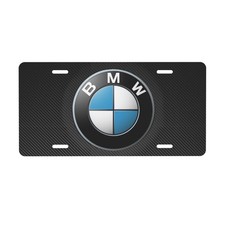 Bmw 12 X 6 In License Plate Stamped Metal Tag For Car Truck Black