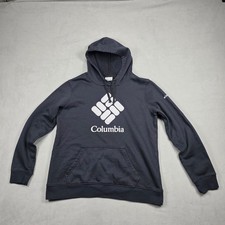 Columbia Hoodie Mens Large Black Dark Wash