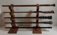 Harry Potter Weasley Wand Lot Noble Collection Fred George Ginny Molly Ron Stand