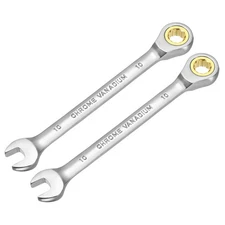 2pcs 10mm Ratcheting Combination Wrench Ratchet Box Ended Open End Spanner