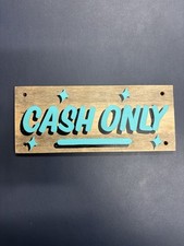 Cash Only Hand Painted Tattoo Shop Sign Vintage Flash Bristol