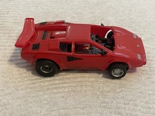 Vintage Tyco 440x2 Red Lamborghini Countach Ho Slot Car