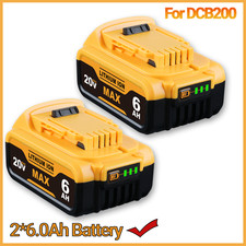 2X Battery  DCB184 18V 6.0Ah Li-ion Slide DCB180 DCB200 DCB182 DCD776 For Dewalt