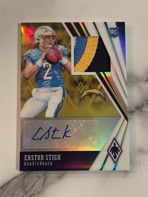 2019 Panini Phoenix Easton Stick 4-Color Patch RC Auto /75, Nice. Chargers   