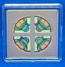 Teenage Mutant Ninja Turtles .999 Fine Silver Four Grams Colored Pizza