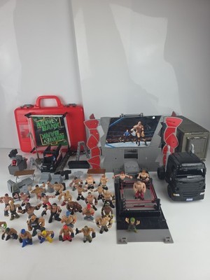 WWE Rumblers Money in the Bank Tragetasche Spielset LKW Actionfigur Konvolut