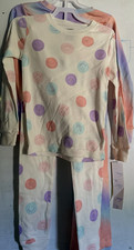 Carter's Kids 2-Piece Cotton Pajama Set Size 8 Long Sleeve Polka Dot Smiley