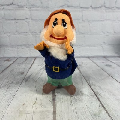 Vintage Walt Disney Snow White Happy Dwarf Sawdust Plush Japan Firmly Pack 1960s
