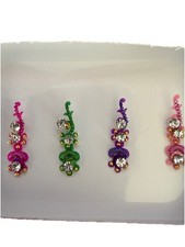 Indian Bollywood Bindi Body Jewel Self Adhesive, Crystal Forehead, Face Jewels