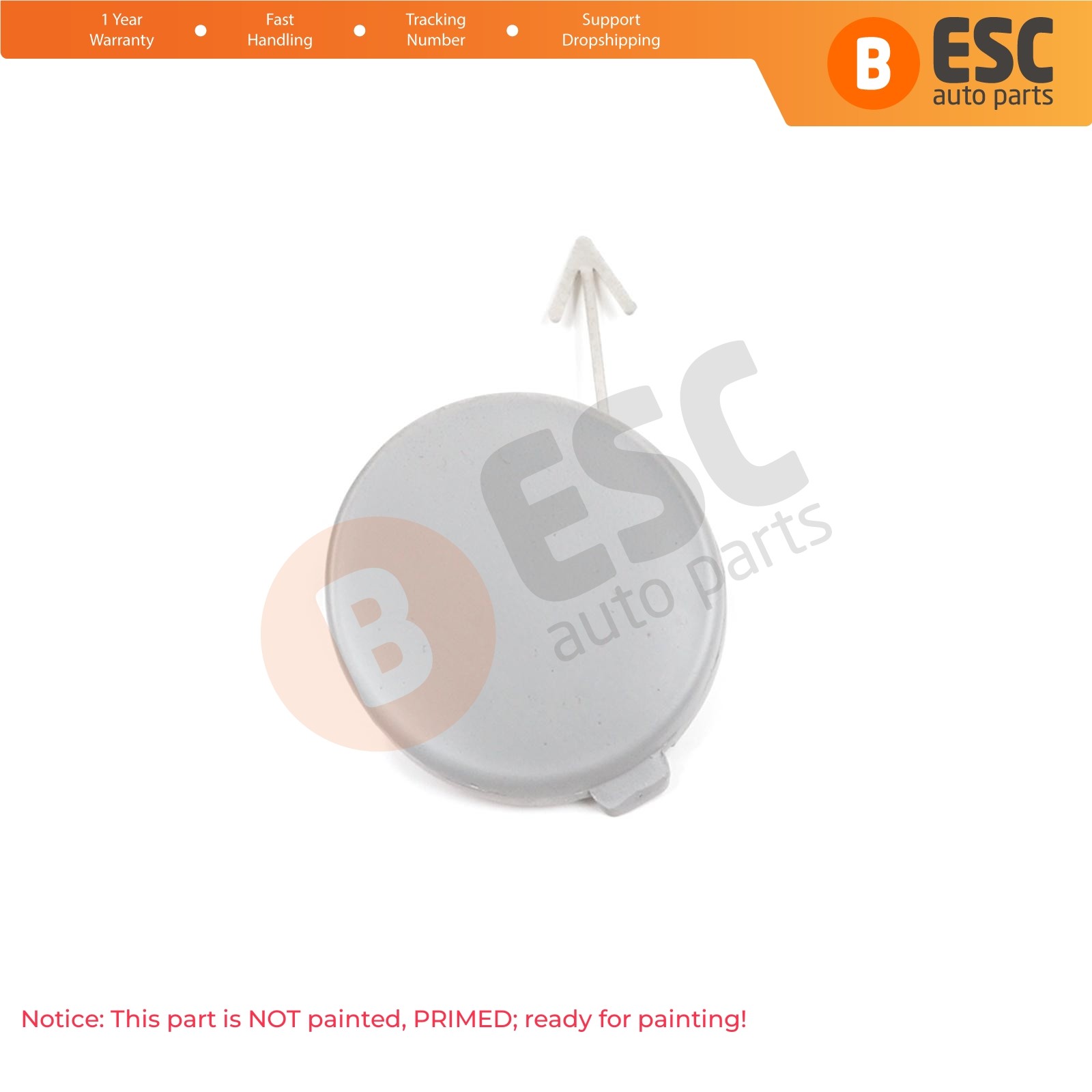 ESC ESP710 Front Bumper Tow Bar Eye Cover 1BB17A989AA for Ford Fiesta 12 17