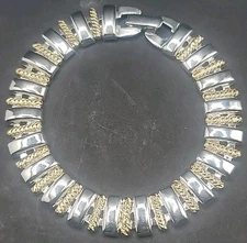 Napier Silvertone and Goldtone Bracelet