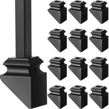 Iron Baluster Shoes Square Balusters Wrought Spindles Staircase Satin Black 12
