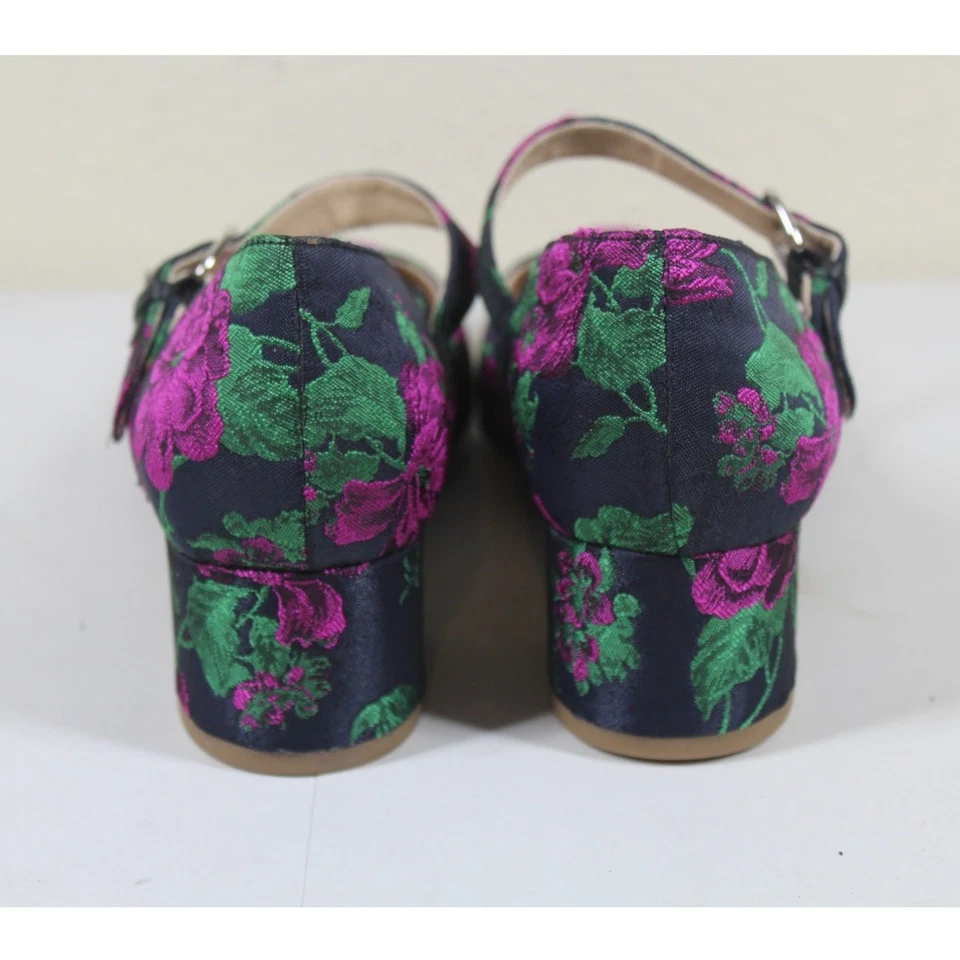 Zapatos de salón Mary Jane Via Spiga Alana Jacquard púrpura floral talla 8,5 M Foto 3 de 4