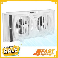 Comfort Zone 3-Speed Dual Blade Window Fan, White, Free Shipping
