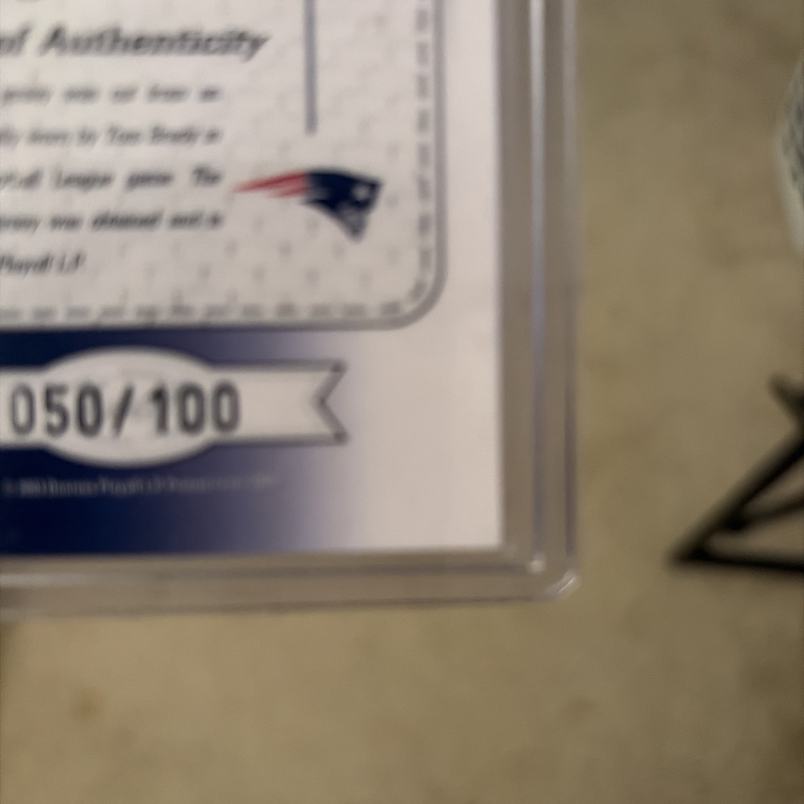 TOM BRADY 2003 LEAF LIMITED 50/100 GAME USED JERSEY PATCH! RARE OPPORTUNITY 👌 view 6