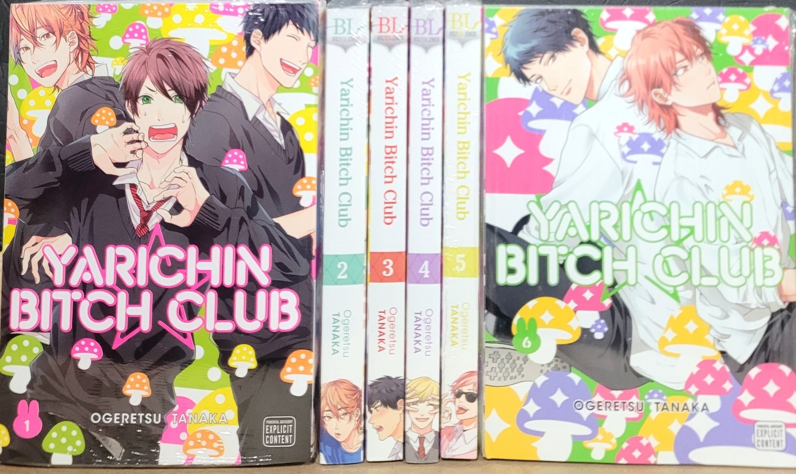Yarichin Bitch Club Manga Vol 1-6 Inglés Nuevo BL SuBLime MADURO Set