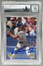 Vladimir Guerrero 1997 Topps Stadium Club #185 On-Card IP Auto RC BGS 10
