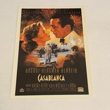 Casablanca Retro Postcard Humphrey Bogart Ingrid Bergman UNP