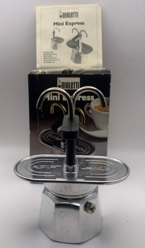 Bialetti Mini Express Moka 2 Cup Aluminium Double Stovetop Coffee Espresso Maker