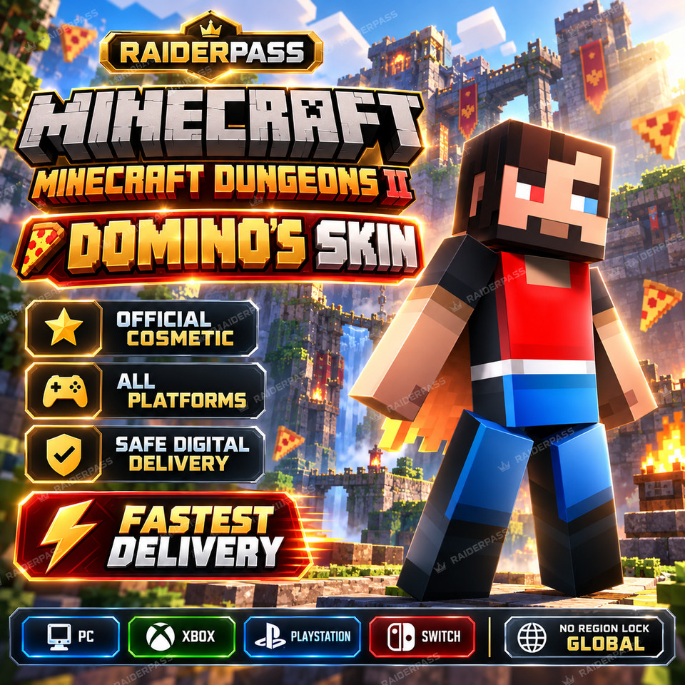 Minecraft Dungeons II - Dominos Skin Code | Domino's Reward | All Platforms