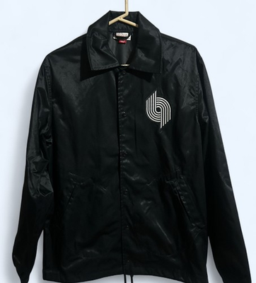 #ad Vintage Portland Trail Blazers Mitchell amp; Ness Button Up Jacket Size M $50.00