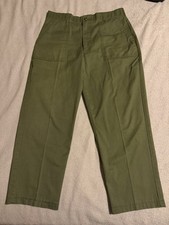 Vintage OG 507 Military Pants 38x31 Olive Utility Trousers Vietnam