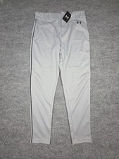 UNDER ARMOUR Gameday Vanish Grey Pipe Pants Men's Large Gray Black NWT Baseball
