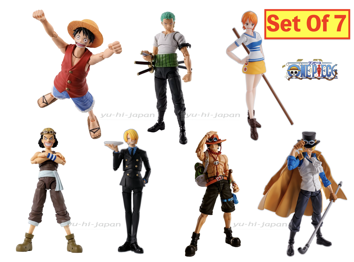 【新品・未開封】ワンピース SHFiguarts 7点セット まとめ売り S.H.Figuarts One Piece Luffy Zoro Nami Usopp Sanji Ace Sabo Set of