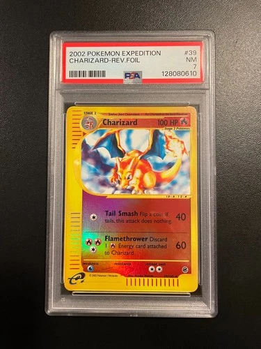 Charizard 039/165 Expedition Base Set Reverse Holo PSA 7