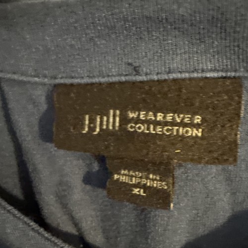 J Jill Shirt Womens XL Wearever Collection 3/4 Sleeve Blue EUC - Picture 2 of 10
