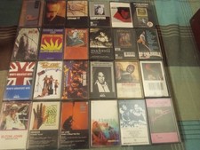 Cassette Tape Lot Of 24 Tapes Various Rock Artists Styx, Chicago ,ELO Plus Case