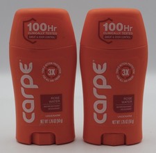 2-PACK CARPE Underarm Antiperspirant Deodorant ROSE WATER Stick 1.76 oz. Each