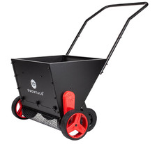 Upgrade Push Lawn Spreader For Compost Peat Mossorganic Fertilizer Applicator