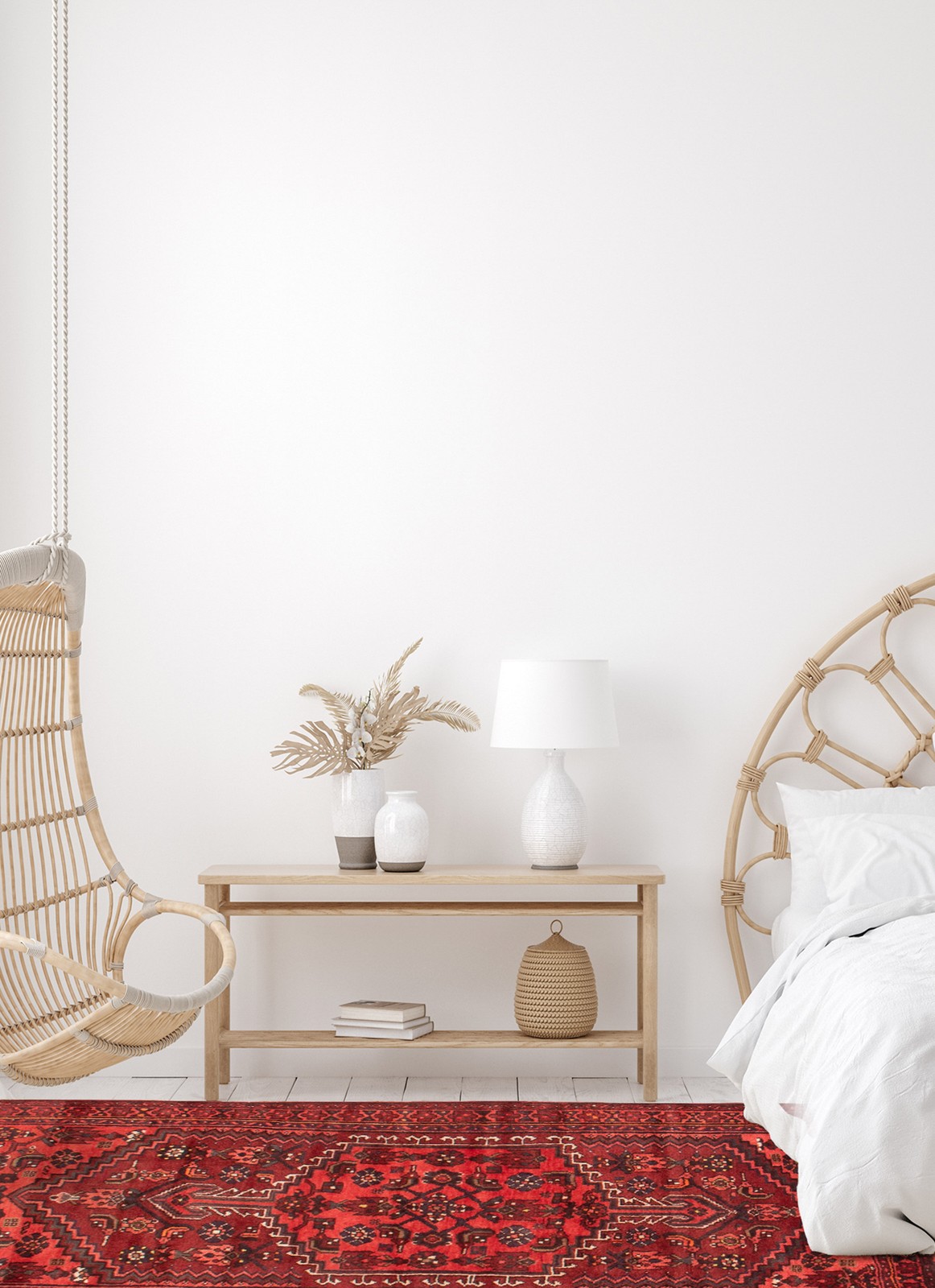 Traditional Vintage Hand-Knotted Oriental Carpet 3'6" x 6'9" Wool Area Rug