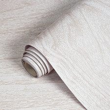 White Wood Grain Contact Paper Peel And Stick Cabinet Drawer Shelf Liner