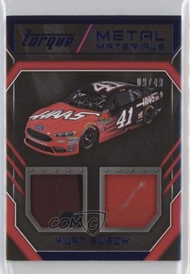 2017 Panini Torque Metal Materials Blue /49 Kurt Busch #MM-KU jc3