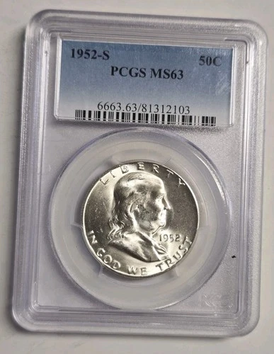 1952-S Franklin Half Dollar PCGS MS63