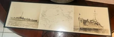 War Cruise USS Peiffer DE 588 Destroyer Map Photos Panoramic Framed