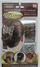 EZ Combs Stretchable Hair Combs Bronze  Silver New