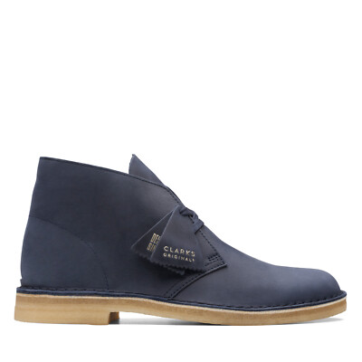 Clarks Desert Boot 26174058 Mens Blue Leather Lace Up Ankle Boots