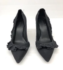 $350 ISABEL MARANT Pointy Heels Pumps Dark Grey Fabric Size 39 eu / 8 us