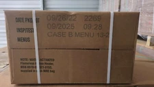 MRE U.S. Military Ready to Eat INSP 2025 08/2025 or 09/2025  1, 2 or 48 Case