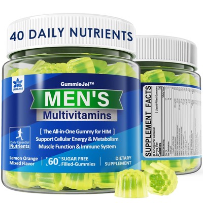 2 Pack Multivitamin for Men Daily Mens Multivitamins & Multiminerals Gummies ...