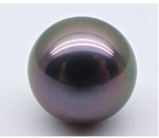 HUGE 14MM NATURAL SOUTH SEA GENUINE BLACK PURPLE ROUND LOOSE PEARL UNDRILLED 01