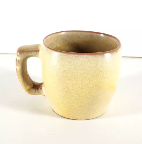 Vintage Frankoma Pottery Plainsman Desert Gold Mug 3 1/8in 5C #2