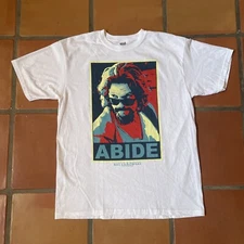 Vtg Anvil Mens Large White T-Shirt The Big Lebowski Universal Studios ABIDE